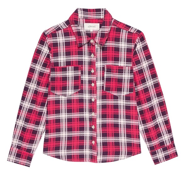 THE GREAT. Red Plaid Button Down Shirt - Picture 2 of 10